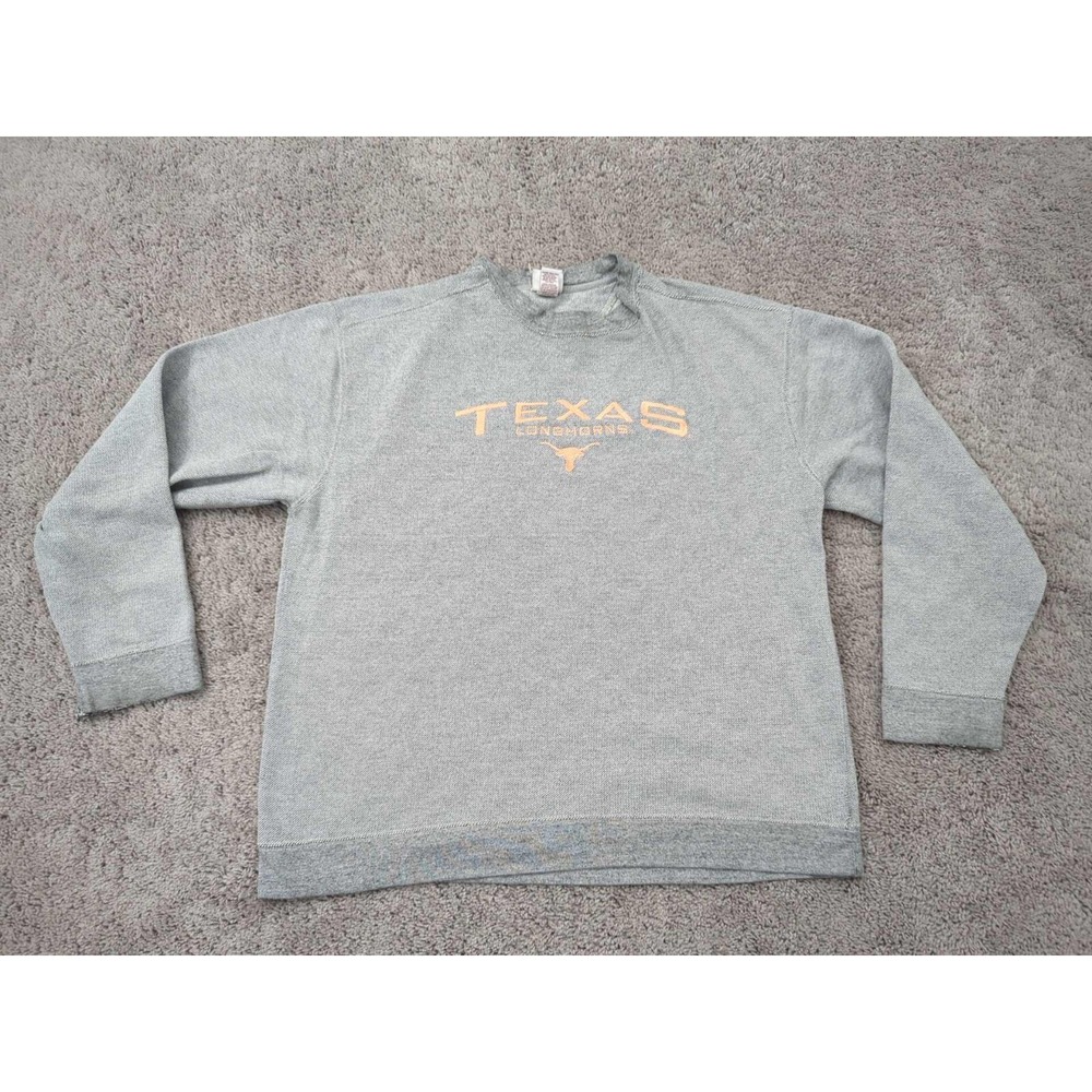 Texas Longhorns Pullover Sweatshirt Mens XL NCAA Red Oak Gray